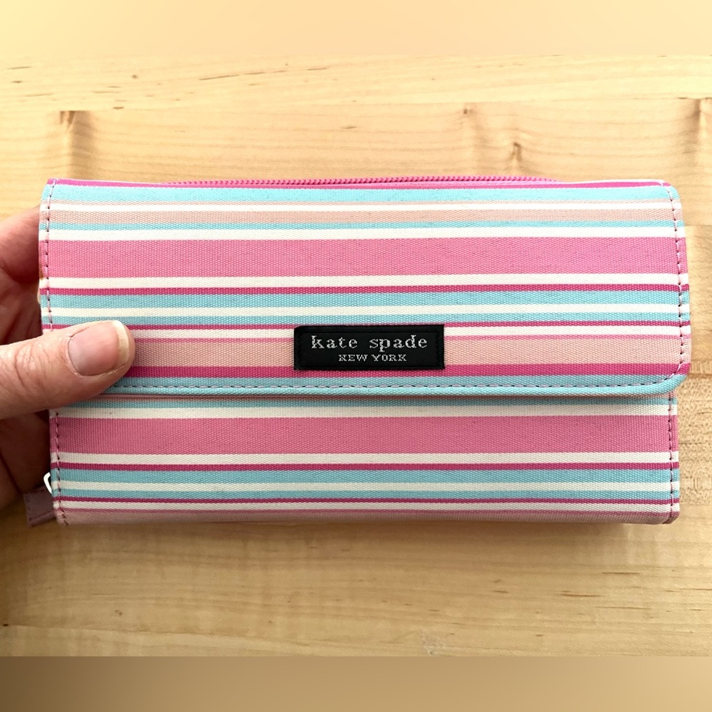 Kate Spade Pink Striped Wallet